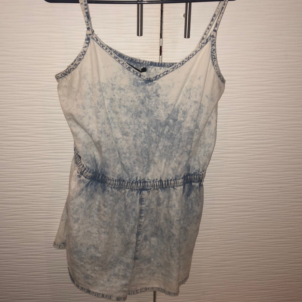 Acid wash romper